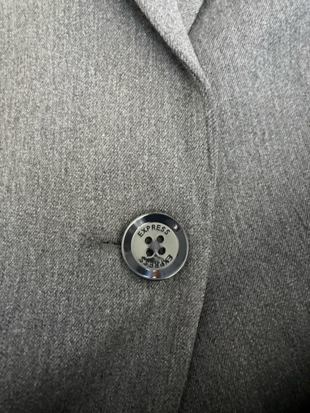 Express Gray Tailored Single-Button Blazer - Picture 7 of 11
